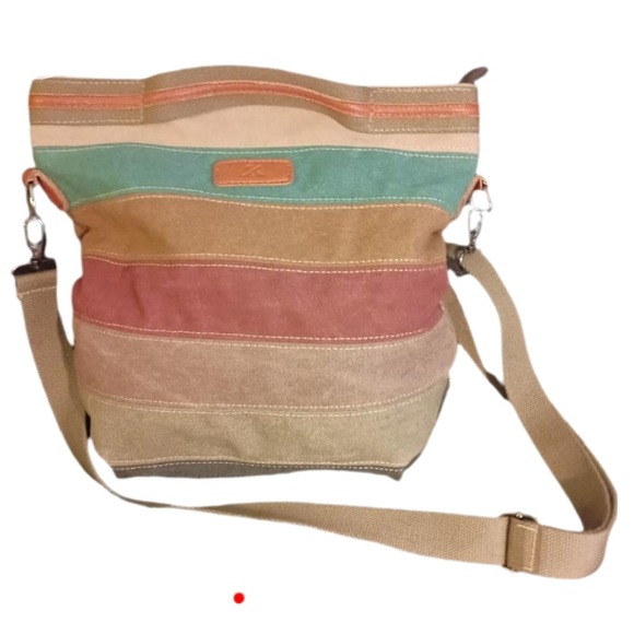 Kaukko Purse‎ Durable Women's Canvas Striped Shoulder Crossbody Bag SKUW475 - Picture 1 of 10
